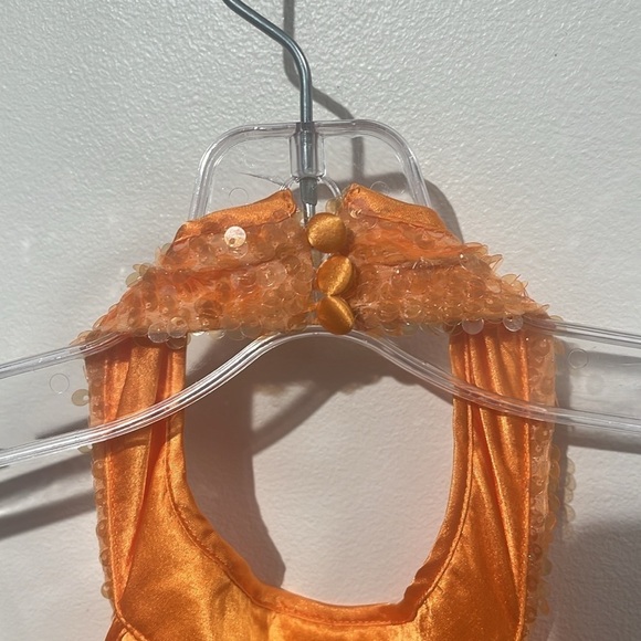Caroline Constas orange sequin hater midi dress - size small - Picture 9 of 14